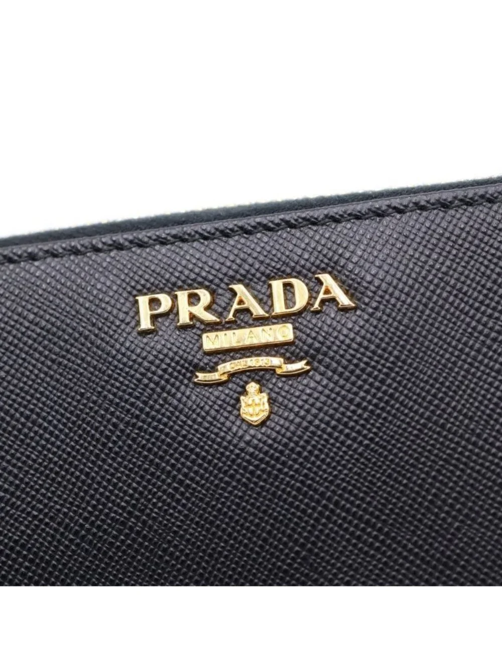 Prada Wallet L fa Long Wallet Saffiano Leather Black